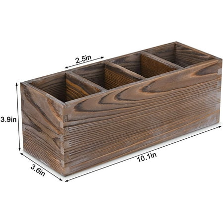 Wood Remote Holder Caddy 4 Compartments Pencils Phones Rustic Table TV Remote Control Organizer Desktop Multi-use Office Supplies Organization Storage Caddy for Remotes Wood Remote Holder Caddy 4 Compartments Pencils Phones Rustic Table TV Remote Control Organizer Desktop Multi-use Office Supplies Organization Storage Caddy for Remotes
